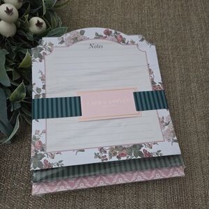 Laura Ashley Pink and Green Floral Notepad Set